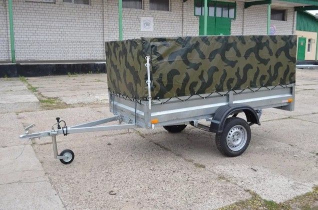 2.55х1.3, R13 Автомобильный легковой прицеп KOiRA 2.55 тент камуфляж