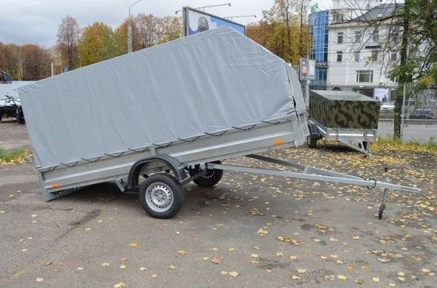 3.5х1.5, R13 Автомобильный легковой прицеп KOiRA 3.5 тент серый