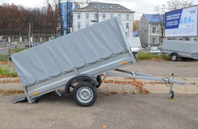 2.55х1.3, R13 Автомобильный легковой прицеп KOiRA 2.55 тент серый