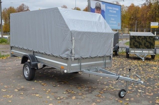 3.5х1.5, R13 Автомобильный легковой прицеп KOiRA 3.5 тент серый